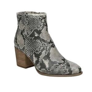 Carlos by Carlos Santana Rowan Western Booties Ankle Boots Snakeskin Size 6